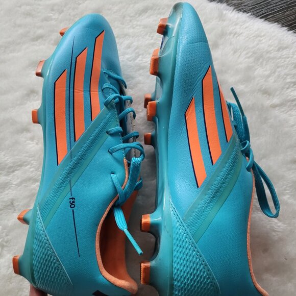 Adidas F30 TRX FG Firm Ground Soccer Cleats Samba Blue/ Glow Orange/Purple Sz 7 - Picture 7 of 12